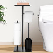 Accessori da bagno - Registrello per carta igienica - Registrello autonomo - Registrello senza perforazione - Accessori per il bagno - Acciaio inossidabile - Nero opaco