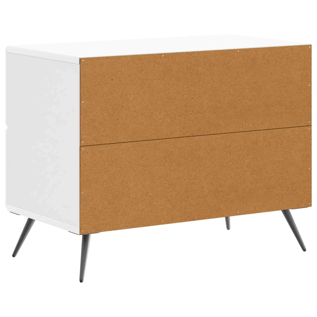 Armadio da Notte con cassetto Bianco Lucido 62 x 34,5 x 47,5 cm 895469