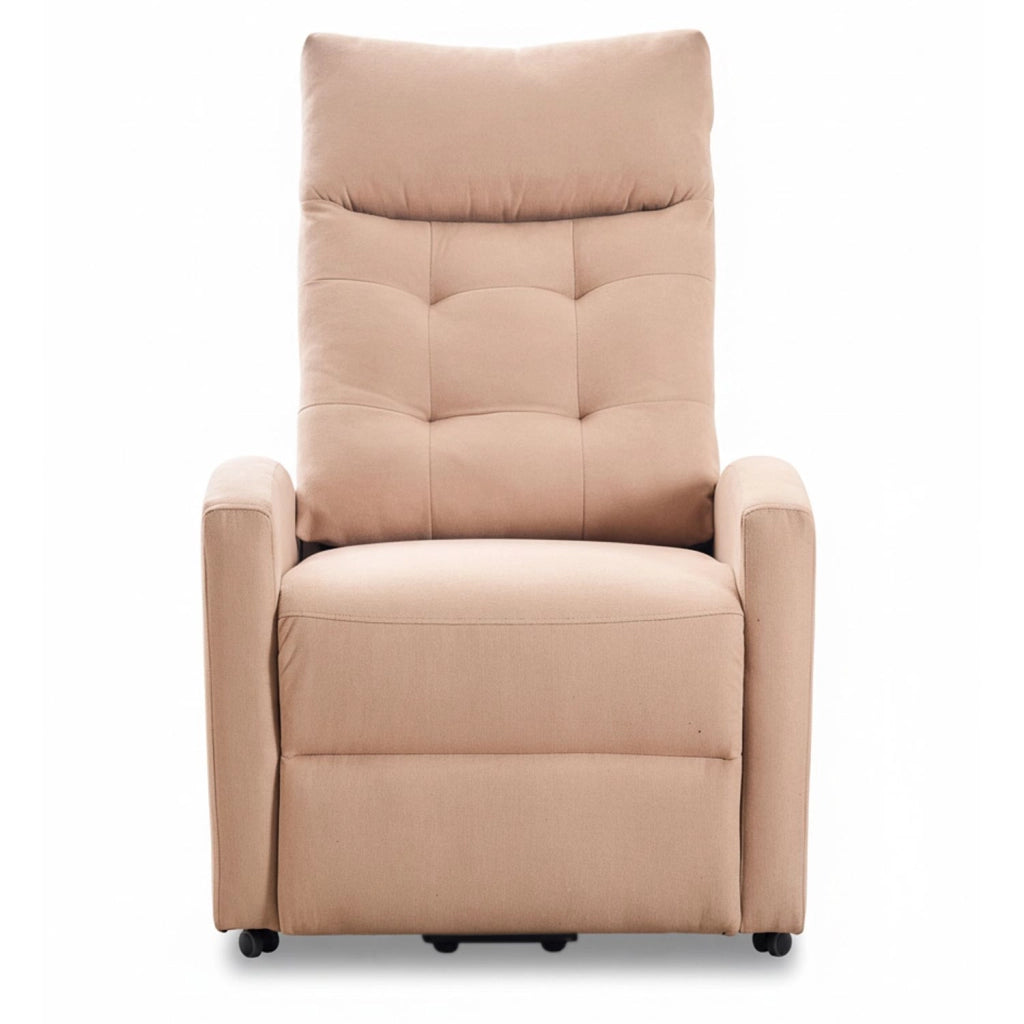 Marvin Poltrona Relax Reclinabile Elettrica con Poggiapiedi Solena, Seduta Ergonomica Massaggiante e Riscaldante i Beige