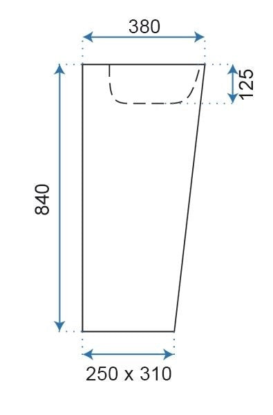 Lavabo Monolitico Rea Daria