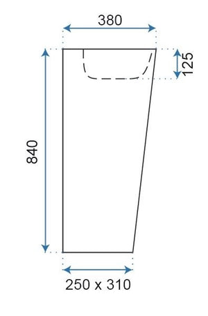 Lavabo Monolitico Rea Daria