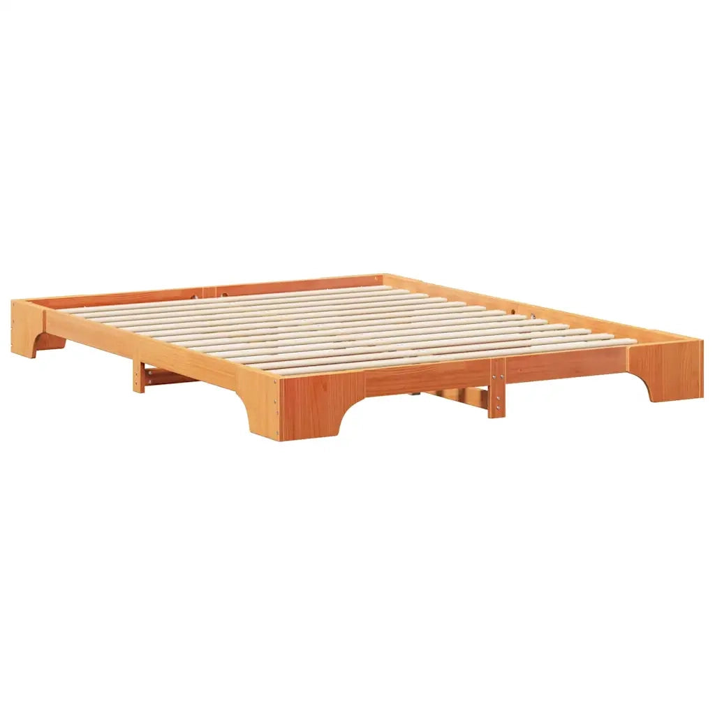 Struttura del letto Marrone 160 x 220 cm Pino massello 872925