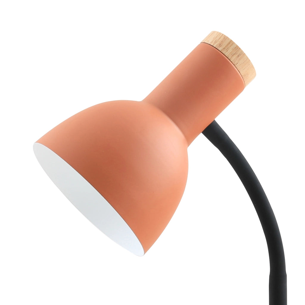 Lampada da scrivania SENZA Italux arancione legno E27