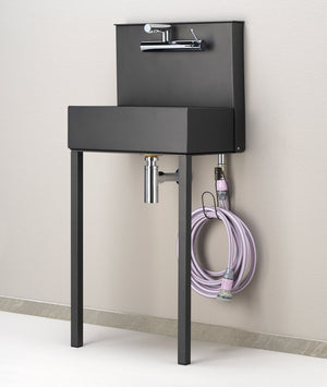 Lavandino a Parete da Giardino con Miscelatore e Doppio Rubinetto Belfer 42/PRLM Antracite