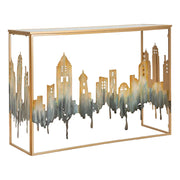 Elda, Consolle un Ripiano, 110x39x81h cm oro
