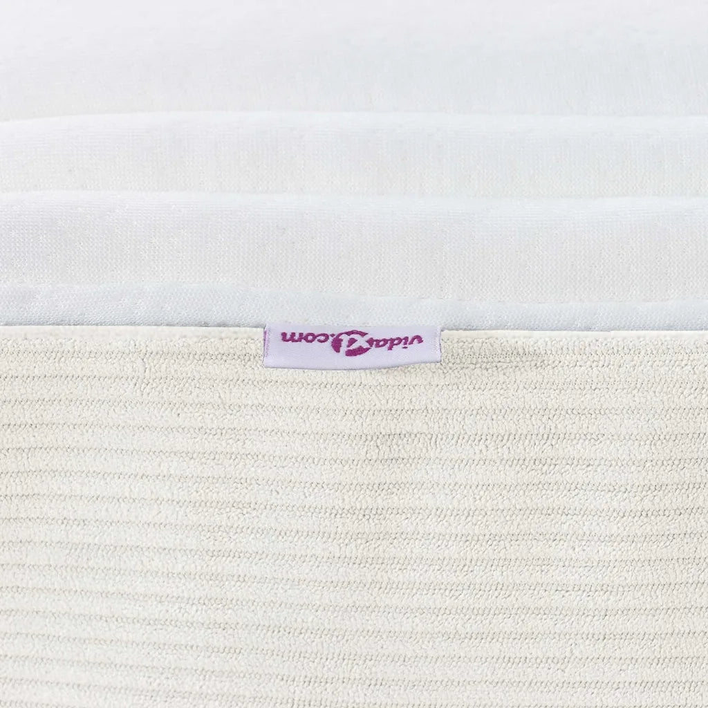 Materasso-Materasso per letto Crema 90 x 190 cm Tessuto