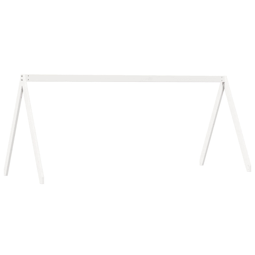 Letto a Soppalco con Tetto Bianco 90x190 cm in Legno di Pino 3282099