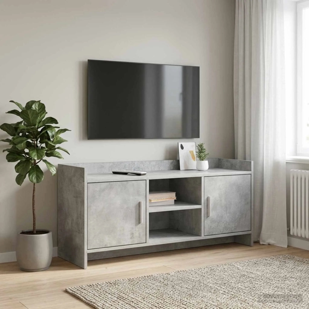 Mobile TV 102 x 33 x 47 cm Grigio Cemento Legno ingegnerizzato 8011166