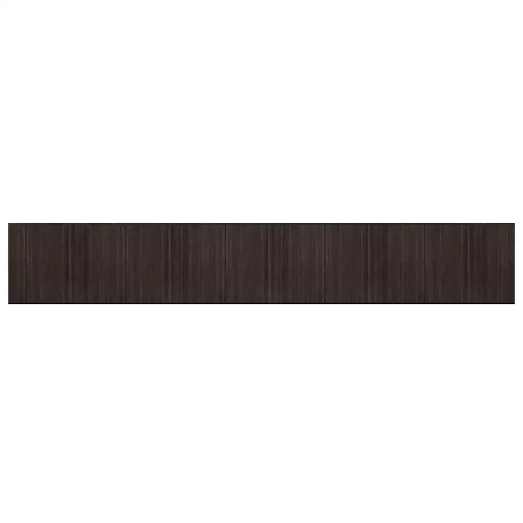 Tappeto Rettangolare Marrone Scuro 80x1000 cm in Bambù 376935
