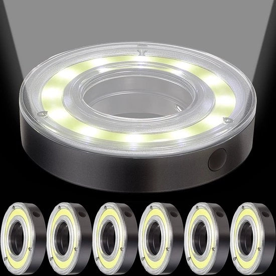 Set di 6 bandierine e pannelli LED per golf - Luci per buche da golf - Accessori per golf - Accessori per illuminazione campeggio - Gadget per golf notturno - Ideale per party di golf notturno - Campeggio - Eventi all'aperto - Atmosfera festiva