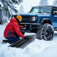 Piastre da sabbia 1 coppia 150x45 cm in alluminio per recupero auto fuoristrada veicoli SUV