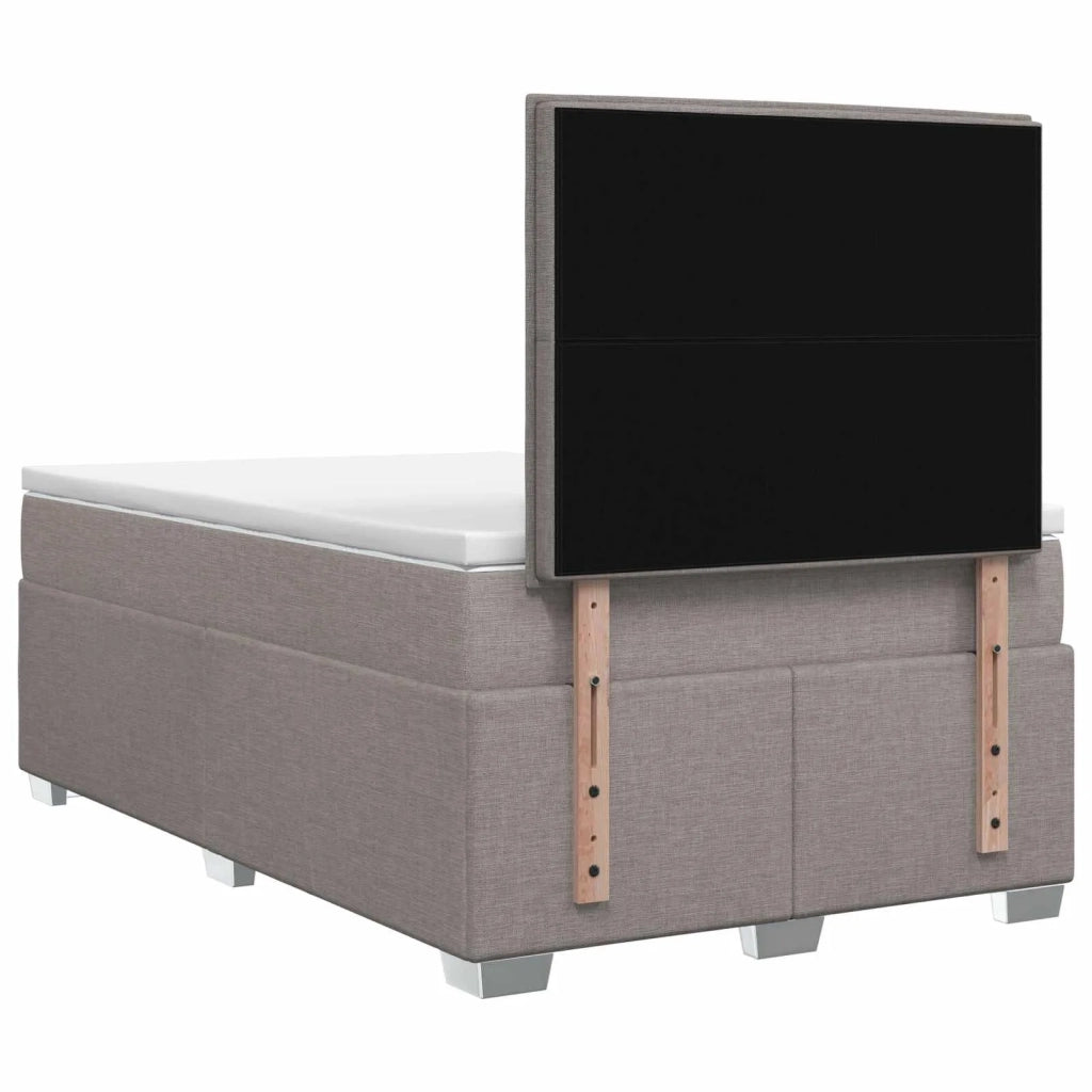 Letto box spring con materasso Tortora 120 x 200 cm Tessuto 3454856