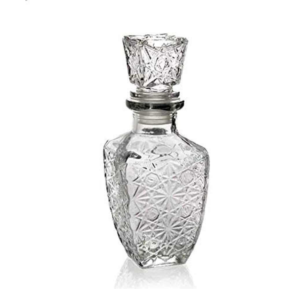 Trade Shop - 6pz Bottiglia Whisky Liquori Bottiglietta Vetro Tappo Ermetico 250ml 17cm 773099 -