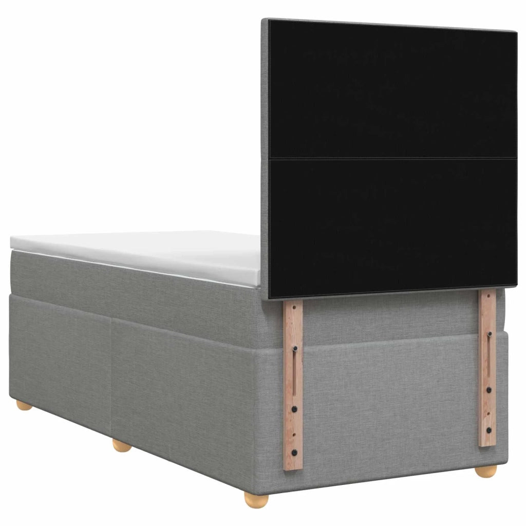 Letto box spring con materasso Grigio Chiaro 80 x 200 cm 3453760