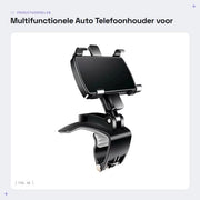 Sostegno per Telefono Universale - 360 Gradi Girevole - Sostegno per Cruscotto/Houder - Sostegno per Parabrezza/Schermo Solare - Leggero e Robusto - Materiali di Alta Qualità - Sostegno per Auto