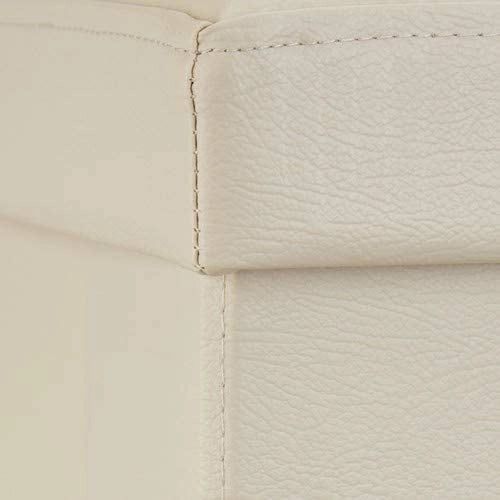 Sgabello pieghevole in materiale sintetico pouf contenitore pieghevole 114 cm beige 13_0002807_3