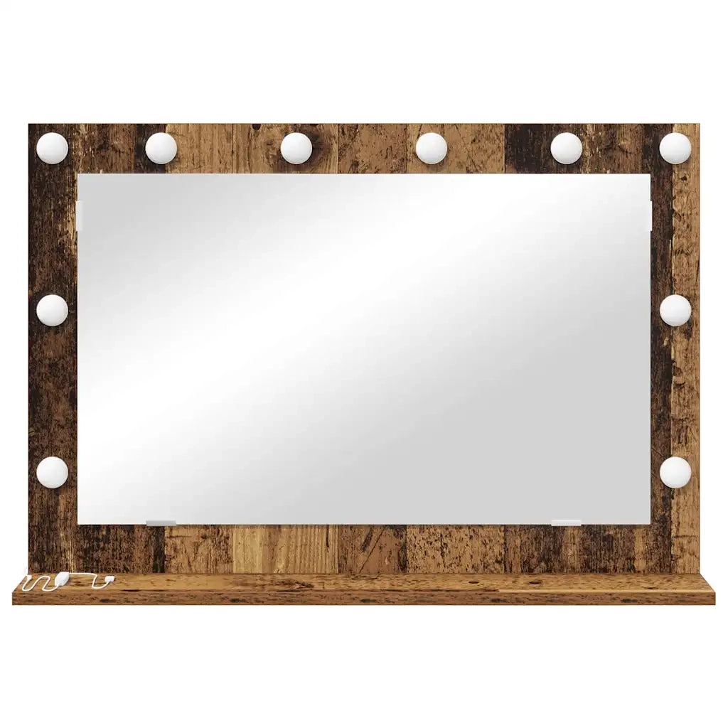 Specchio da Vanità Rettangolare Legno vecchio 80 x 55 x 18 cm 868299