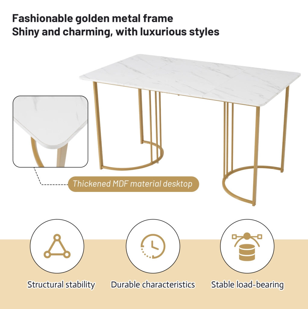 Set tavolo da pranzo 140x80 cm con 4 sedie in velluto