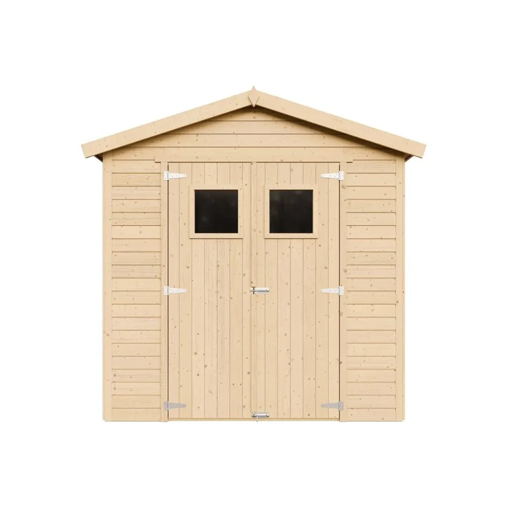 Casa da giardino in legno naturale H228x222x233 cm/4,08 m?²- TIMBELA M351