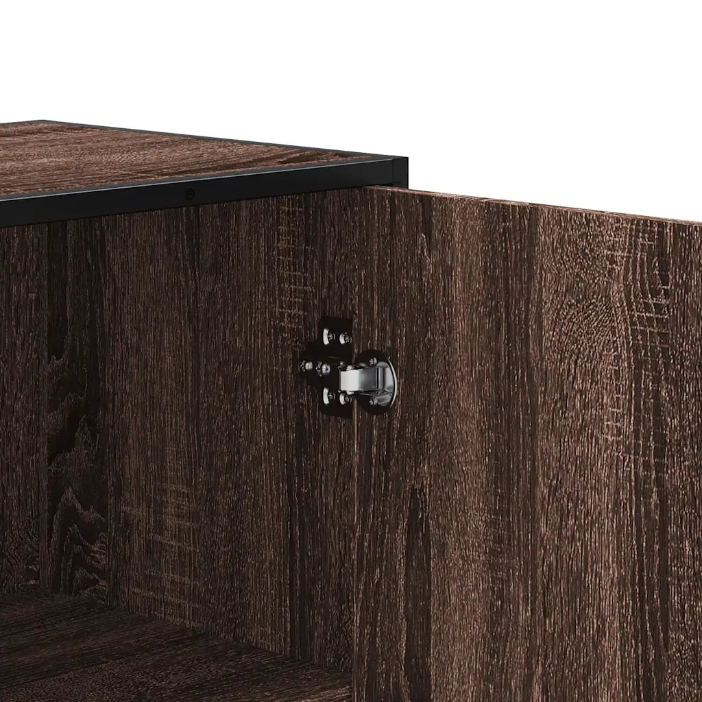 Credenza Rovere Marrone 35,5x35x139cm Legno Multistrato Metallo