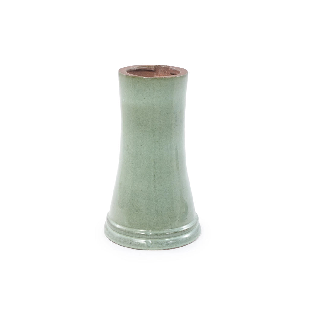 Abbeveratoio per uccelli in ceramica verde chiaro, Ø 43 cm, h 45 cm, resistente al gelo