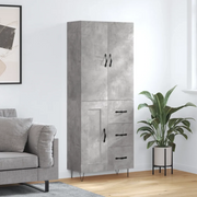 Credenza Grigio Cemento 69,5x34x180 cm in Legno Multistratocod mxl 83502