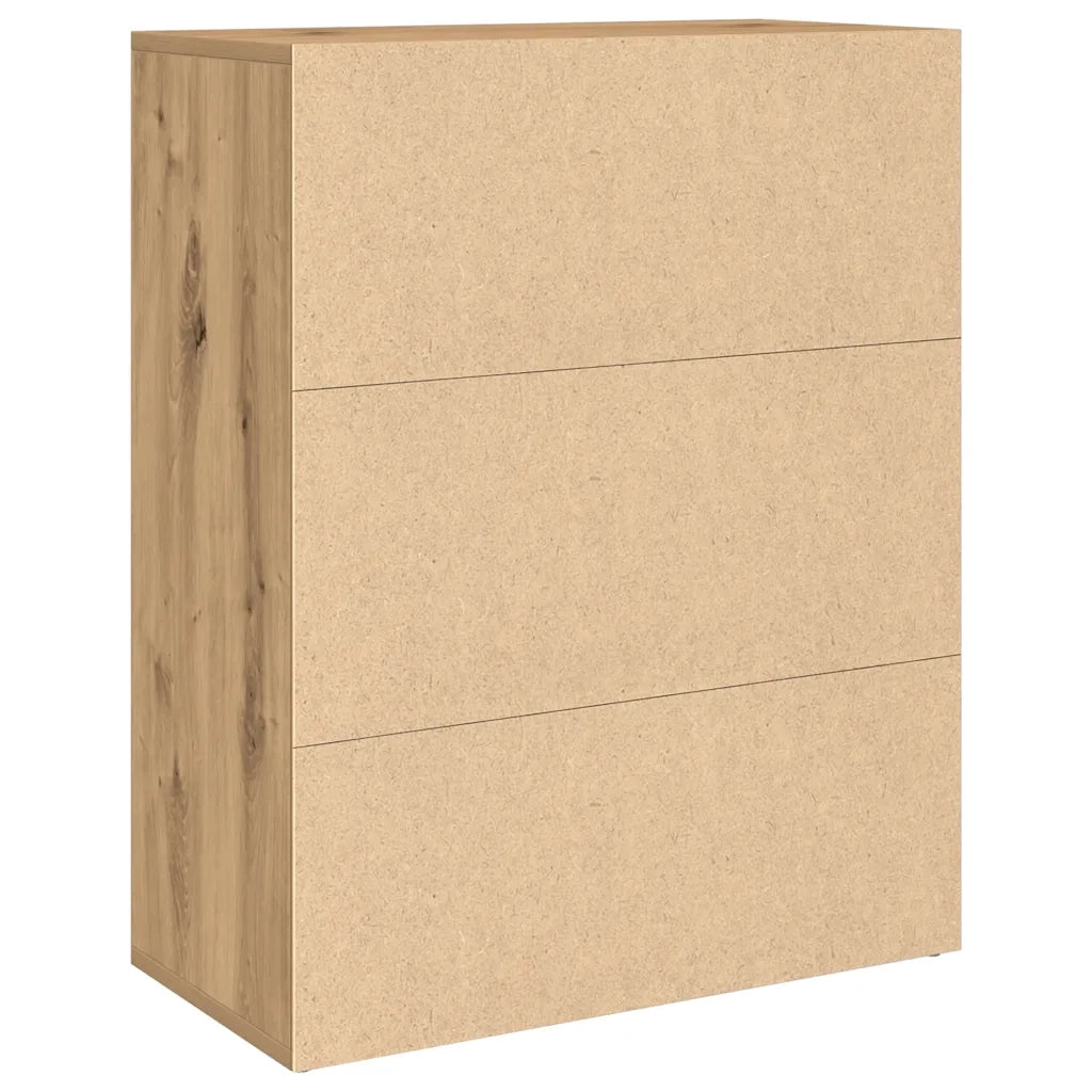 Credenza Rovere Artigianale 60x30x75 cm in Legno Multistrato