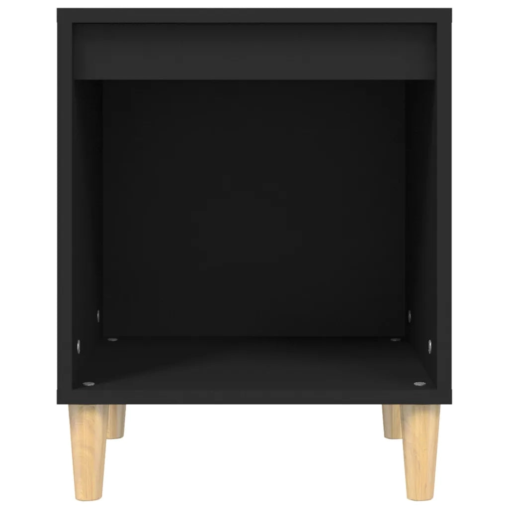 Comodino-Tavolino da notte Nero 40x35x50 cm in Legno Multistrato 523472