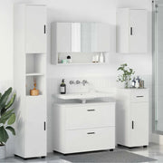 Set di mobili per il bagno con cassetto con porta 5 pcs Bianco 3393073