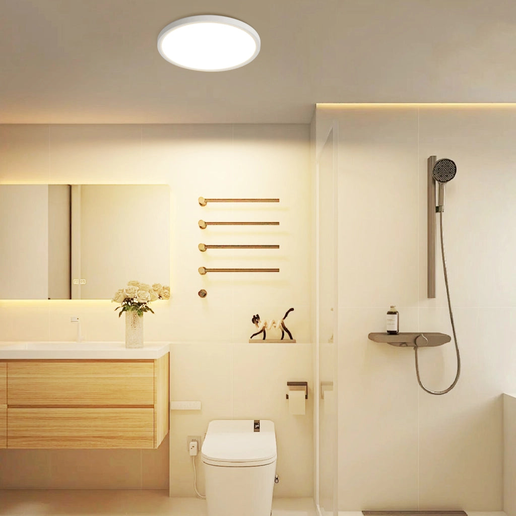 ZMH Lampada da soffitto plafoniera LED bianca minimalista 18 cm per cucina