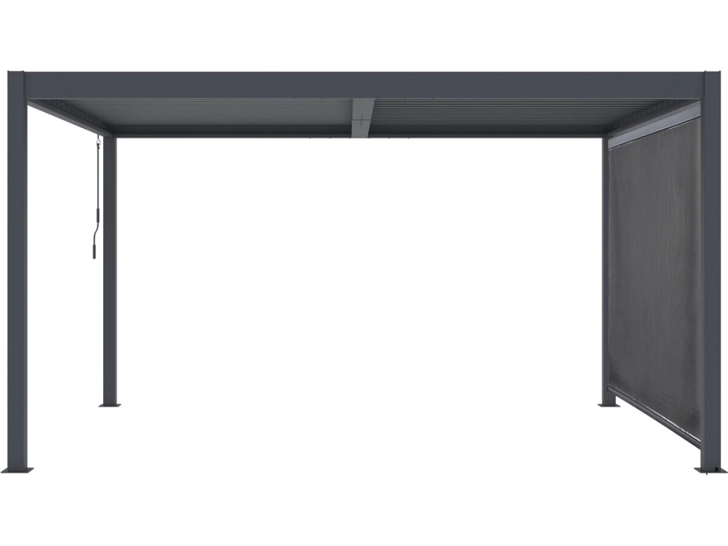 Pergola bioclimatica "Windsor" con tenda in alluminio - 3 x 4 m - Grigio