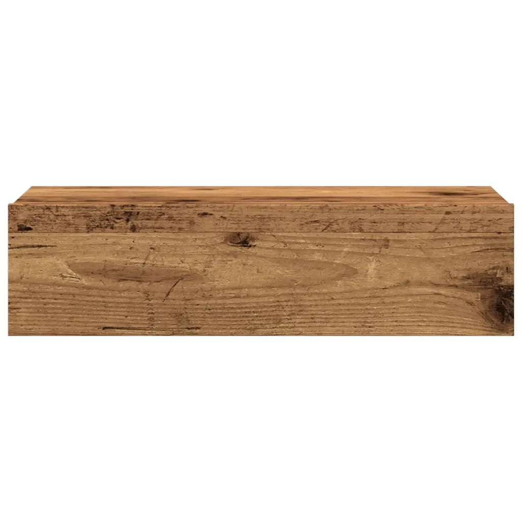 Mobile Porta TV con Luci LED Legno Antico 60x35x15,5 cm