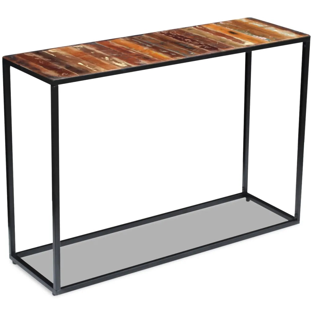 Consolle | Tavolo d'Ingresso in Legno Massello Recuperato 110x35x76 cm