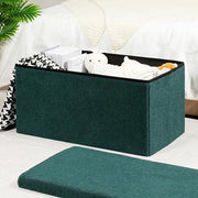 Cassa con coperchio, divano letto pieghevole a testata, imbottito, spazievole, 80 x 40 x 40 cm