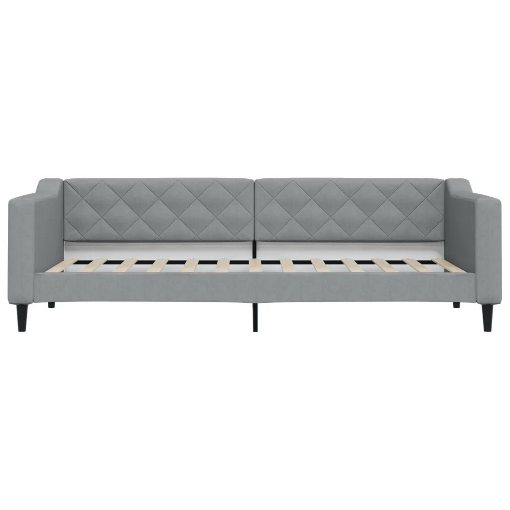 Divano Letto con Materasso Grigio Chiaro 80x200 cm in Tessuto 3197403
