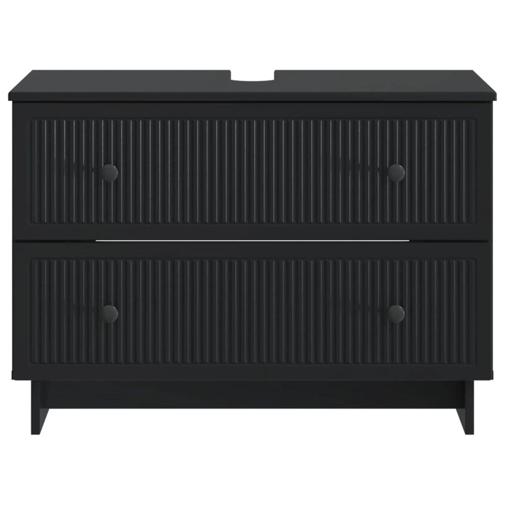 Armadio per Lavabo da Bagno EDE Nero 82 x 41 x 59 cm 895916