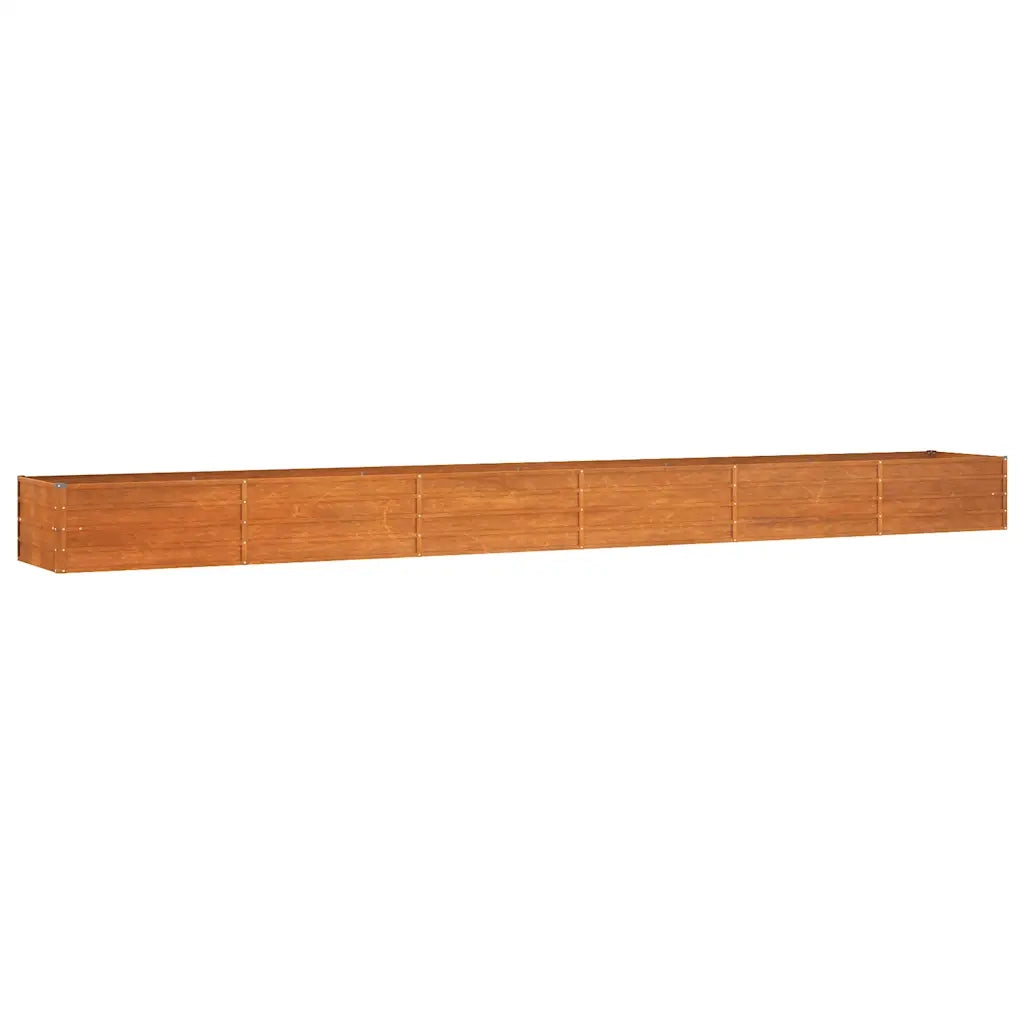 Letto Rialzato da Giardino Ruggine 600x80x45 cm Acciaio Corten 151968