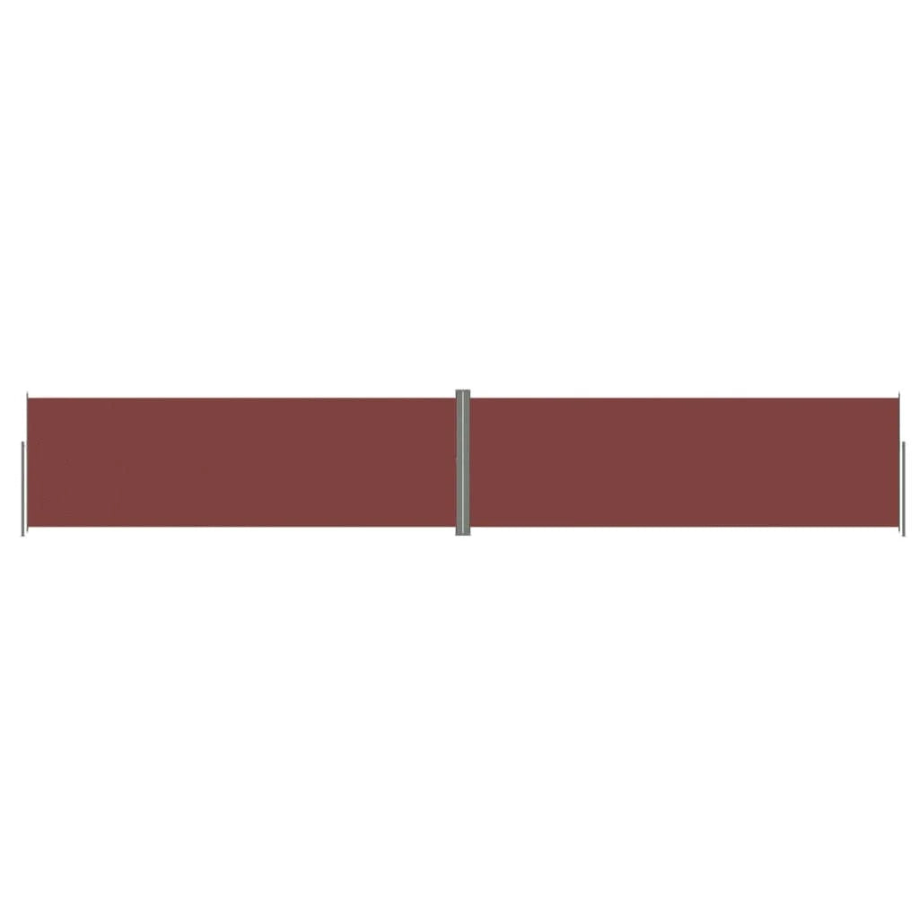 Tenda da sole laterale retrattile/schermo privacy per patio giardino terrazza balcone 200 x 1200 cm marrone 02_0007420