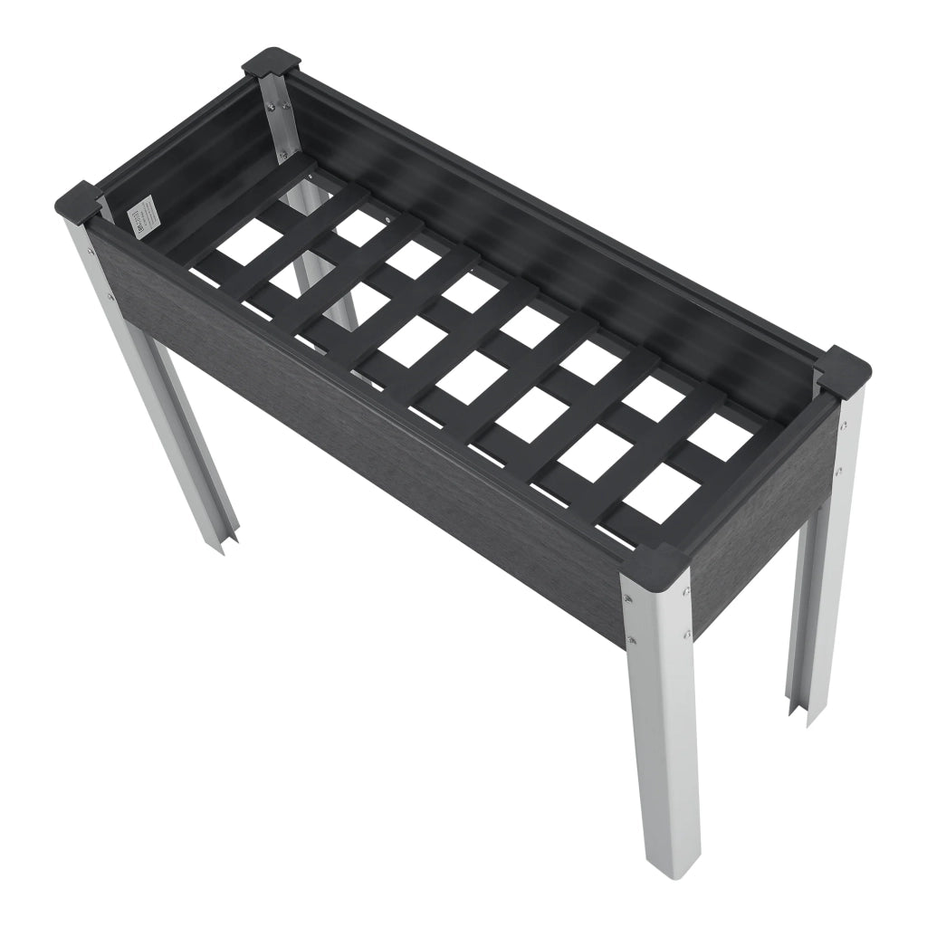 Orto rialzato con base in rete 100 x 40 x 75 cm grigio scuro 03_0008836