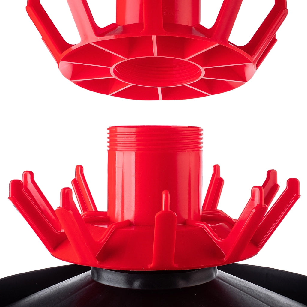 KADAX Portabottiglie modulare con scolapiatti per 50 bottiglie, grande, rosso