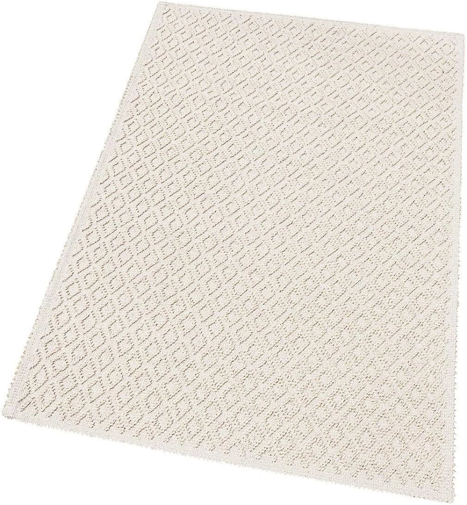 Tappeto Camera Scendiletto Bagno 60x95 cm Puro Cotone Lavabile Elegante Assorbente A Pois