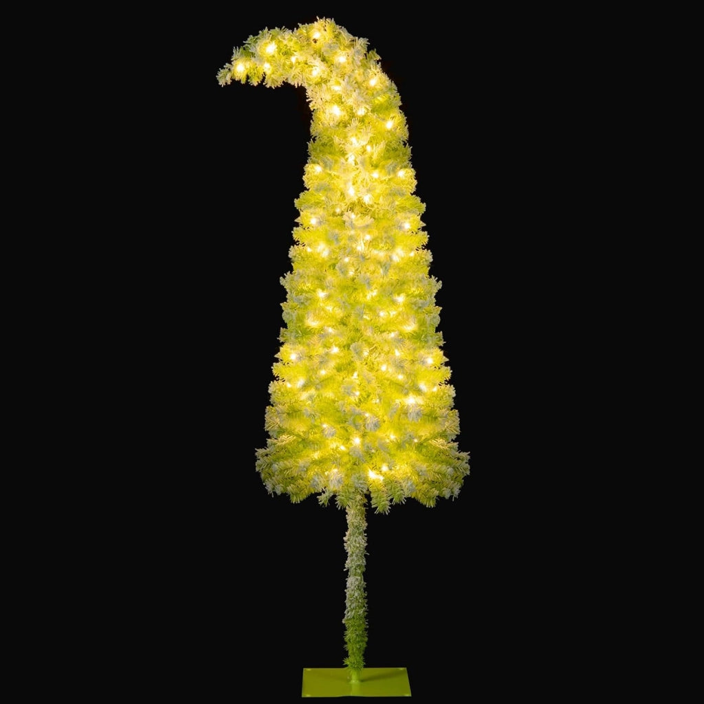 Albero di Natale da 150/180/210 CM, Albero di Natale Artificiale Slim Pre-Illuminato con Punta Flessibile, 216/290/366 Punte di Ramo, 80/120/160 Luci LED Bianche Calde e 8 Modalità (210 cm)