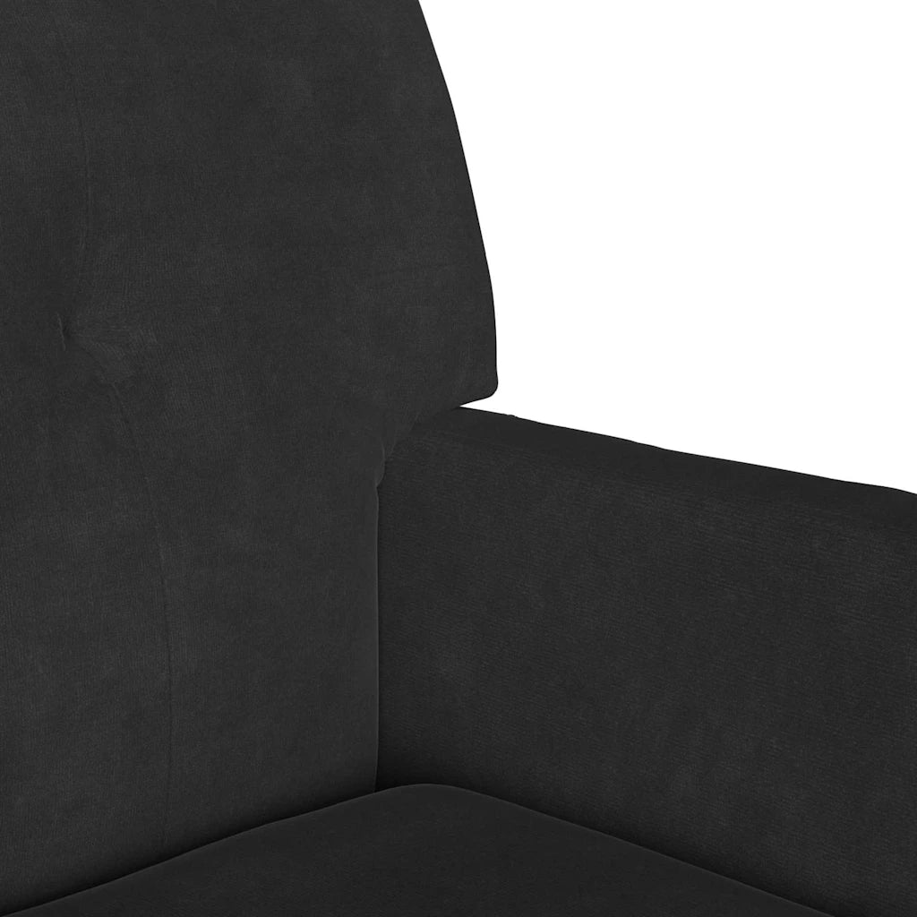 Panca Chesterfield Nero 112 x 65,5 x 75 cm Velluto CFW8501073