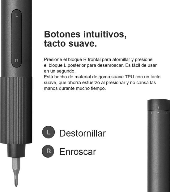 Impugnatura elettrica per precisione con bit a stella C, caricabile via cavo, coppia di vite in acciaio, precisione S2