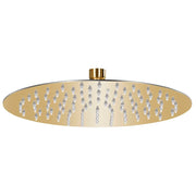 Soffione doccia a pioggia soffione doccia a spruzzo doccetta accessorio da bagno acciaio inox 25 cm rotondo oro 02_0002086