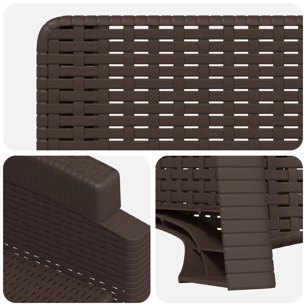 Sedia da giardino reclinabile effetto rattan Marrone PP 8011993