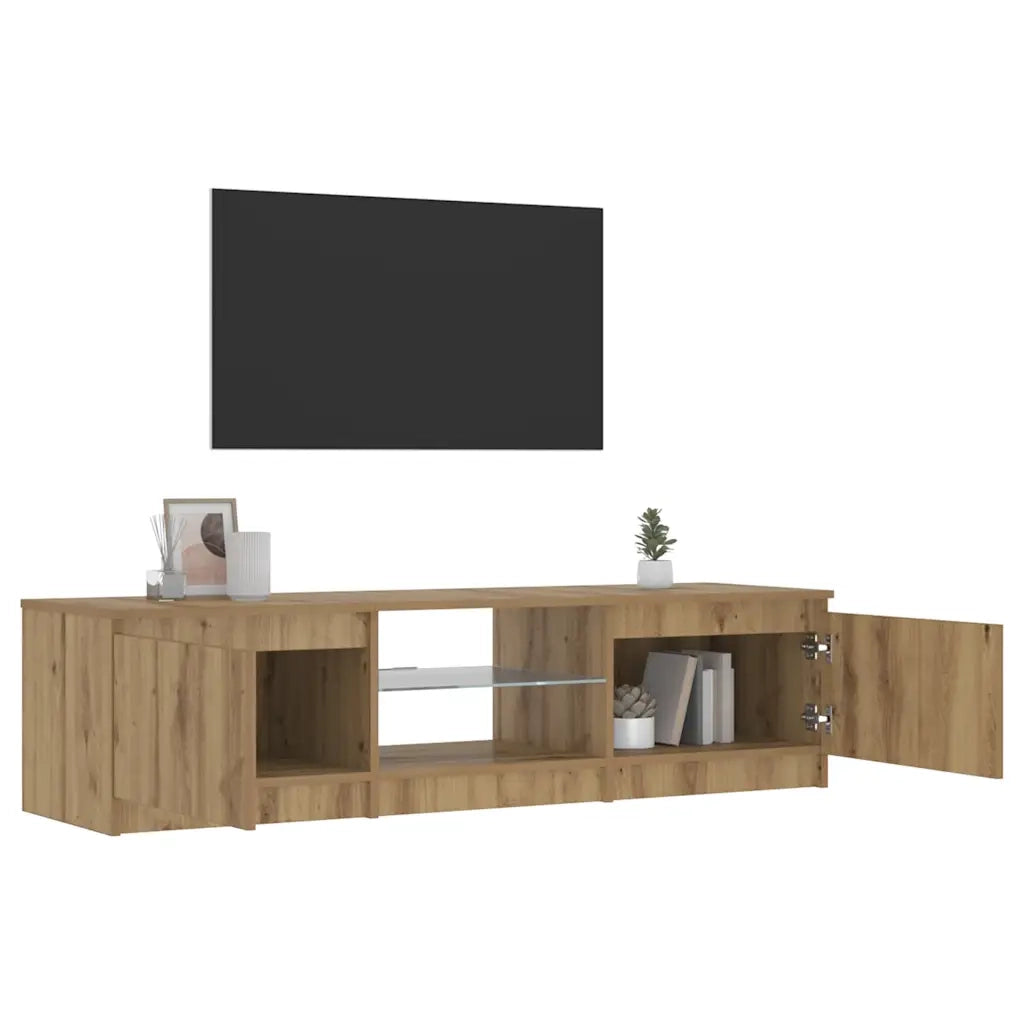 vidaXL Mobile Porta TV con LED Artigianale 140x40x36 cm Multistrato