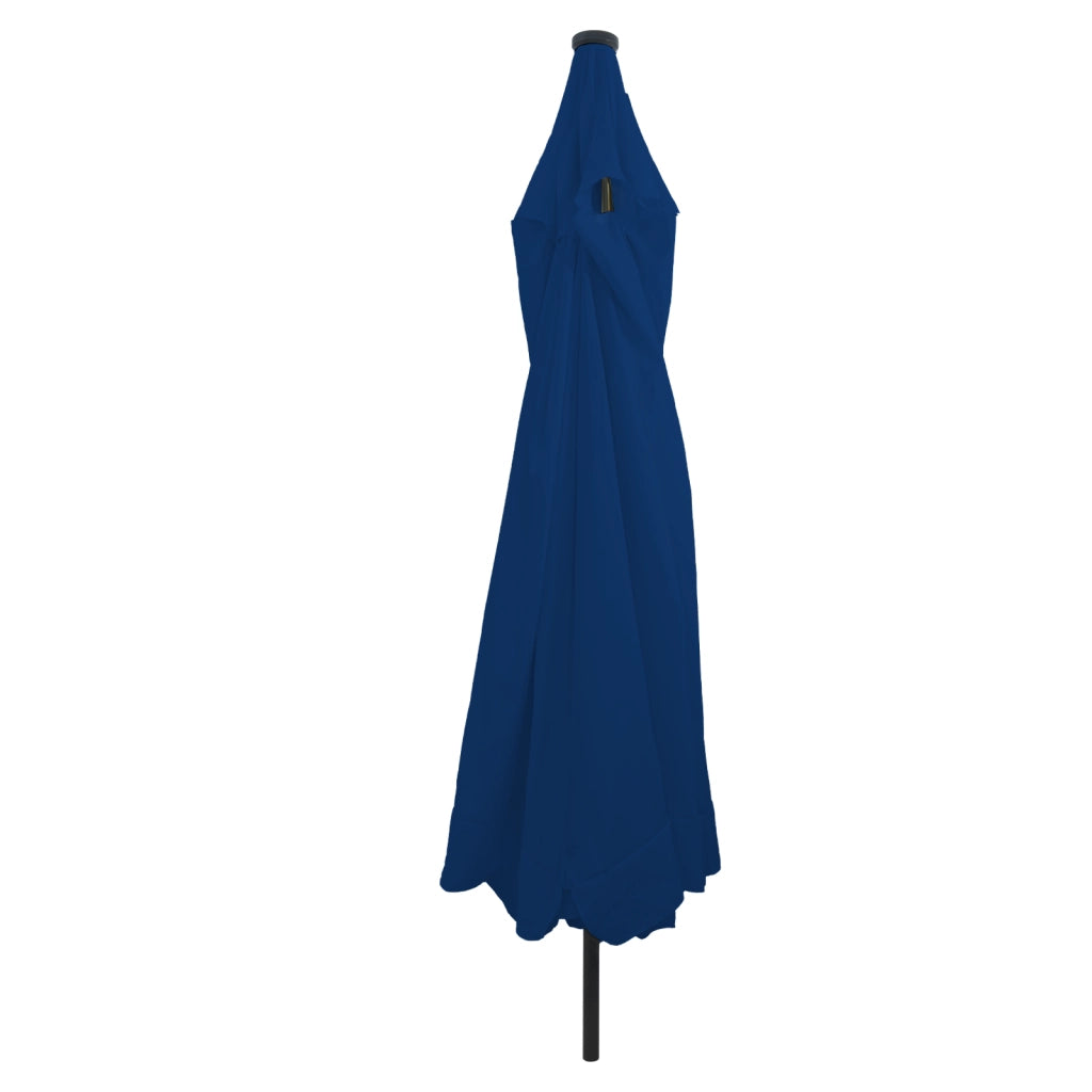 Parasol da Giardino  con Luci LED Ã˜395x245 cm Blu Azzurro