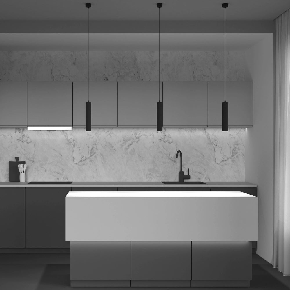 Maytoni Focus lampada a sospensione nera GU10 Ø6cm 30cm