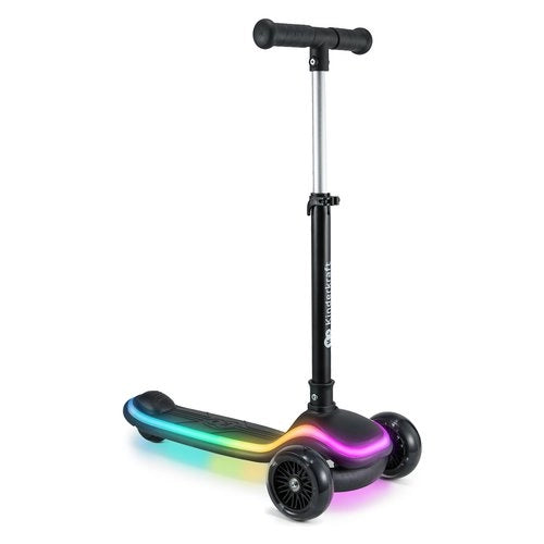 Monopattino bimbi kinderkraft krrake00blk0000 racket 3 ruote con luci